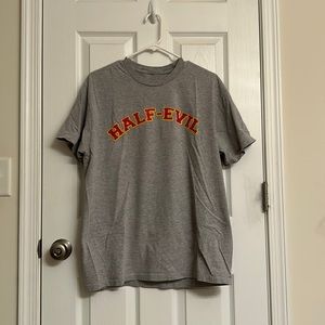Half Evil Gray Short Sleeve Graphic T-shirt Size Large
